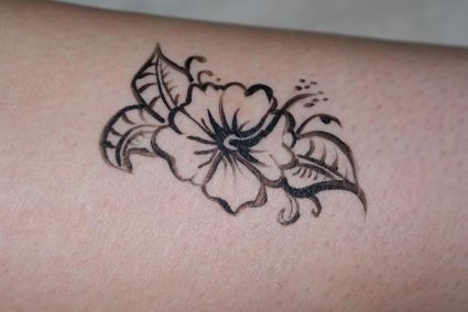 Temporary Flower Tattoos